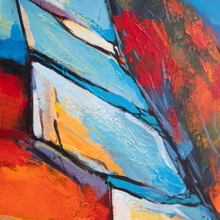 Original Art Deco Abstract Painting by Irina Nova