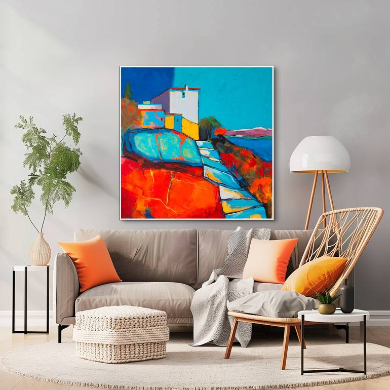 Original Art Deco Abstract Painting by Irina Nova