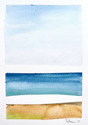 Original Abstract Beach Paintings by Guillaume Rigal