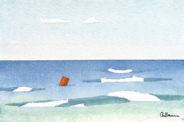 Print of Minimalism Seascape Paintings by Guillaume Rigal