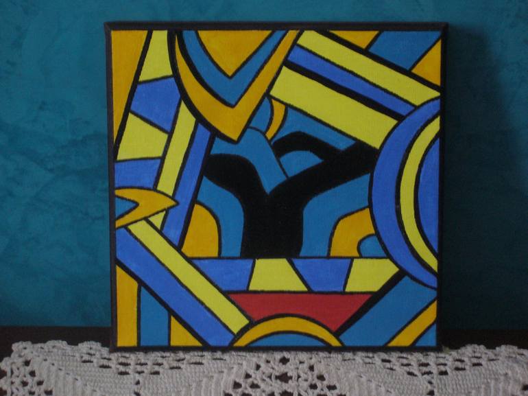 Original Geometric Abstract Painting by Ryl Art