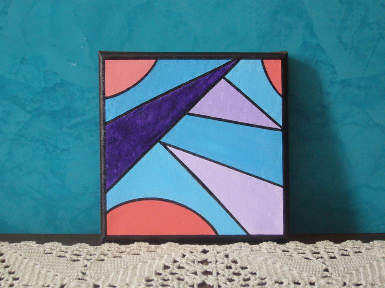 Original Abstract Geometric Painting by Ryl Art
