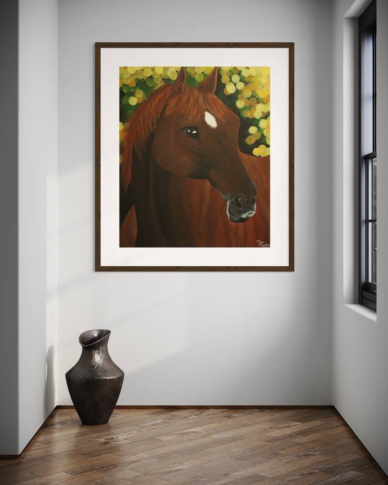 Original Contemporary Horse Painting by Maya Dandachi