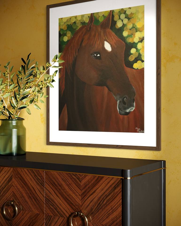 Original Contemporary Horse Painting by Maya Dandachi