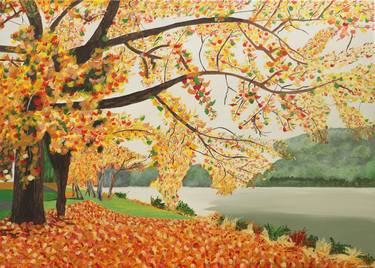 Original Color Field Painting Landscape Paintings by Maya Dandachi