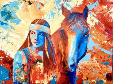 “Native woman & horse” thumb