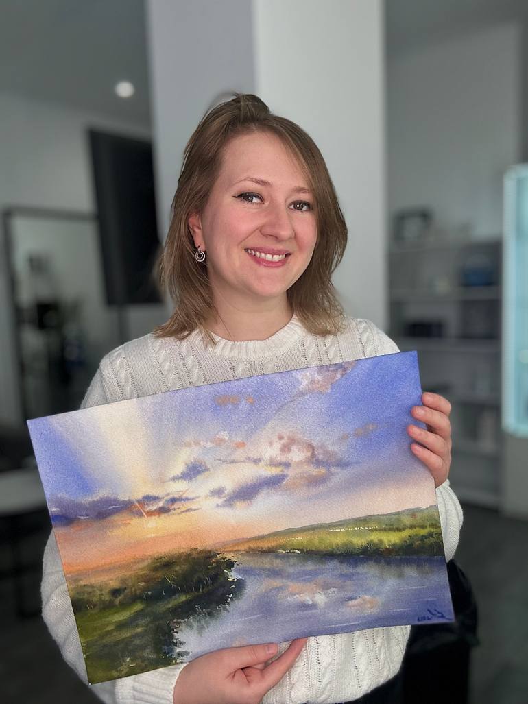 Original Classicism Landscape Painting by Olena Anopriienko