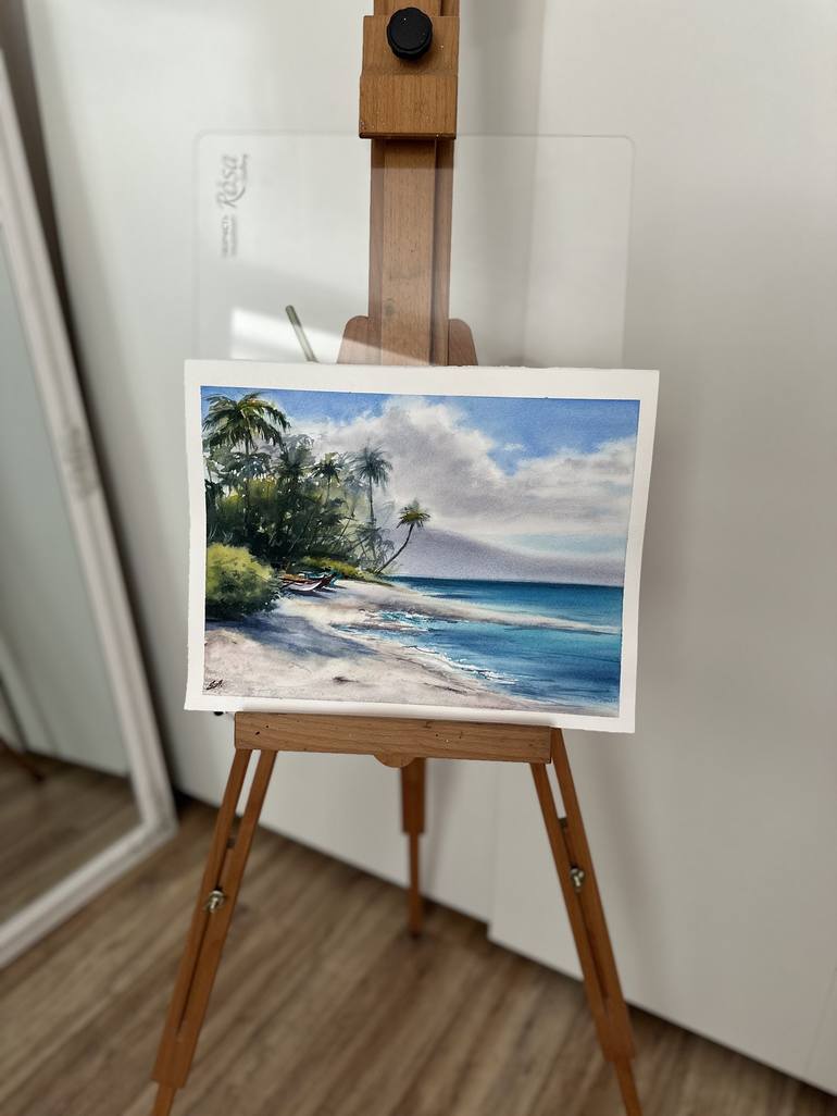 Original Realism Beach Painting by Olena Anopriienko