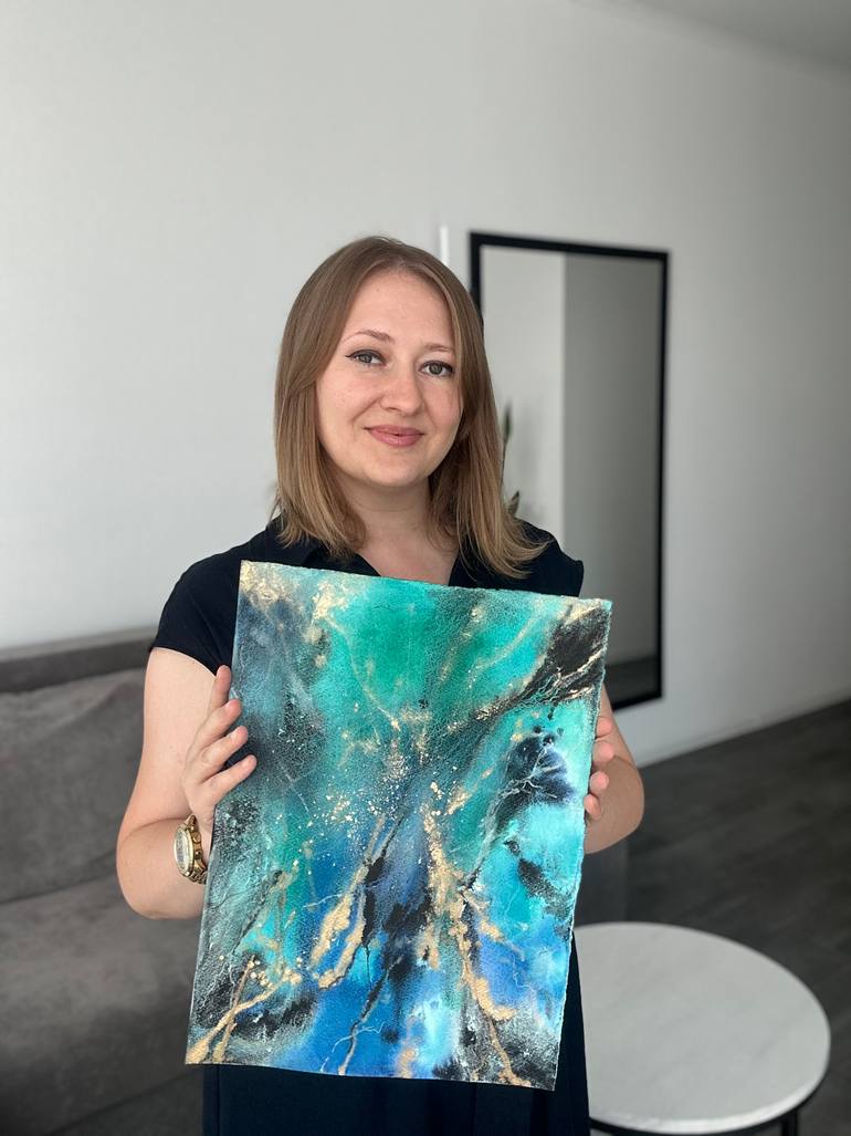 Original Abstract Expressionism Abstract Painting by Olena Anopriienko