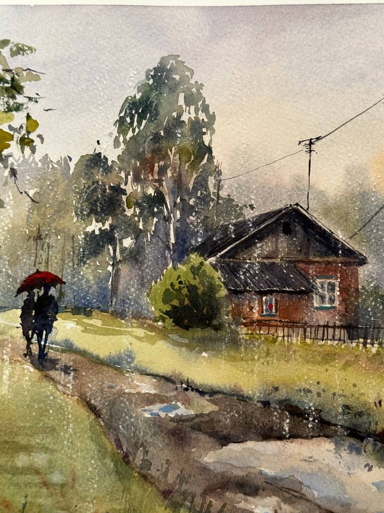 Cozy autumn Painting by Olena Anopriienko | Saatchi Art