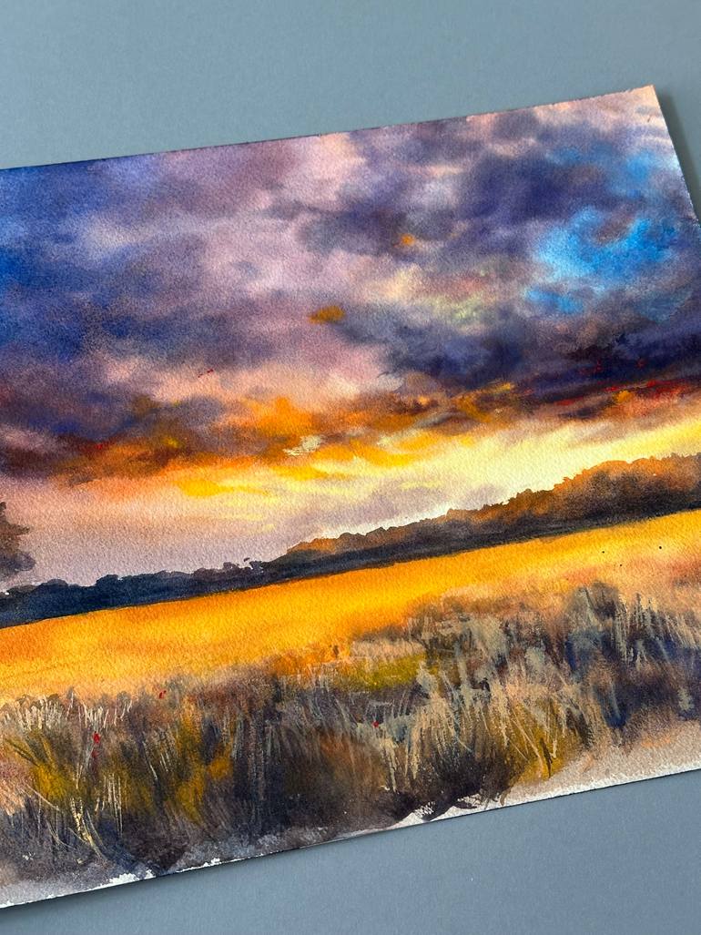 Original Classicism Landscape Painting by Olena Anopriienko