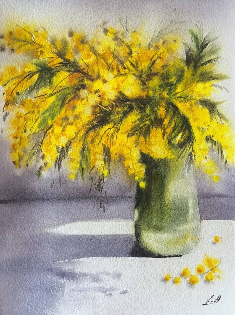 Print of Contemporary Floral Paintings by Olena Anopriienko