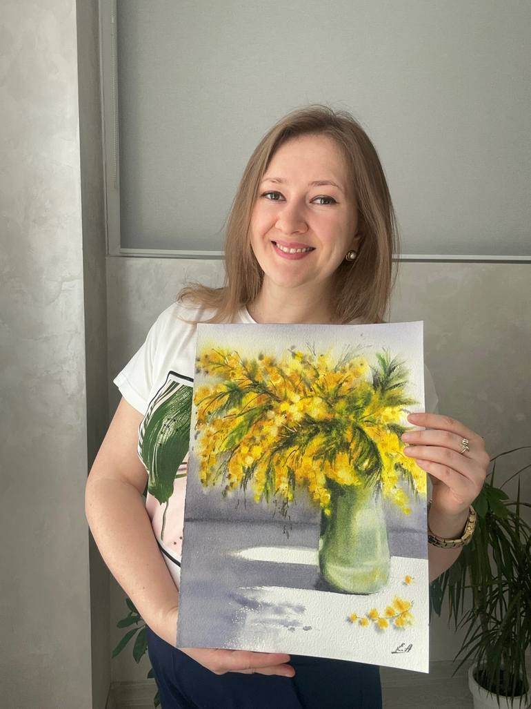 Original Contemporary Floral Painting by Olena Anopriienko