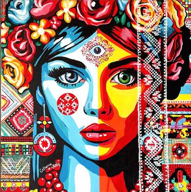 Original Pop Art Women Paintings by Catherine Vlady