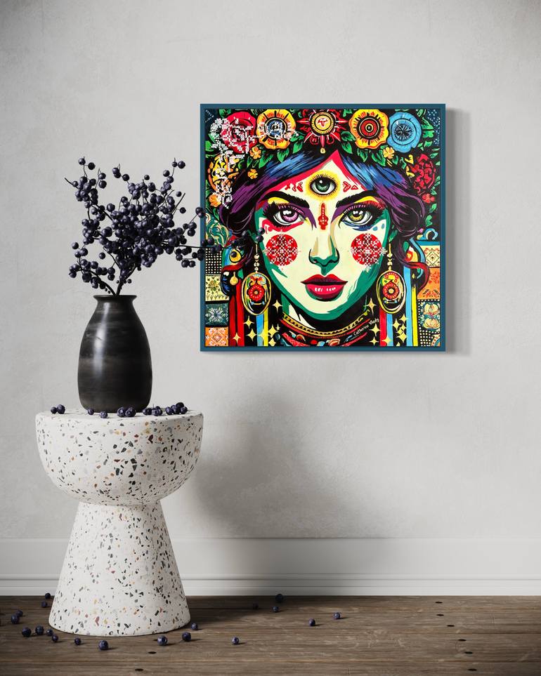 Original Folk Fantasy Painting by Catherine Vlady