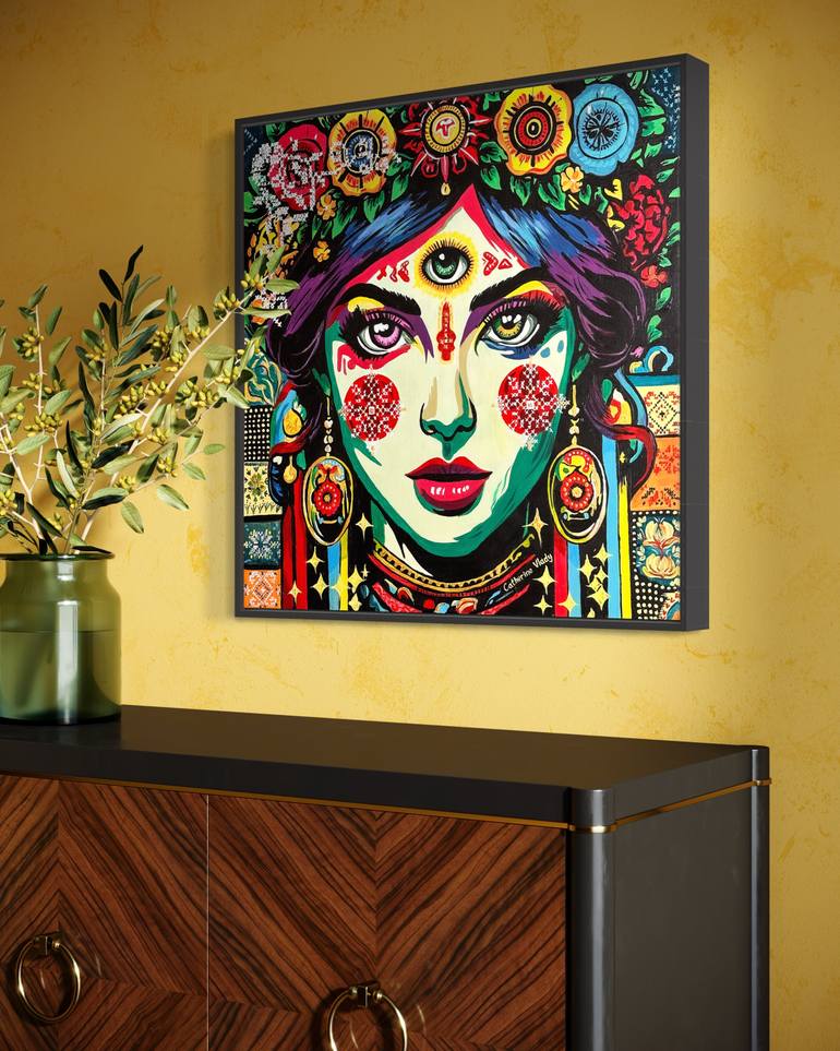 Original Folk Fantasy Painting by Catherine Vlady