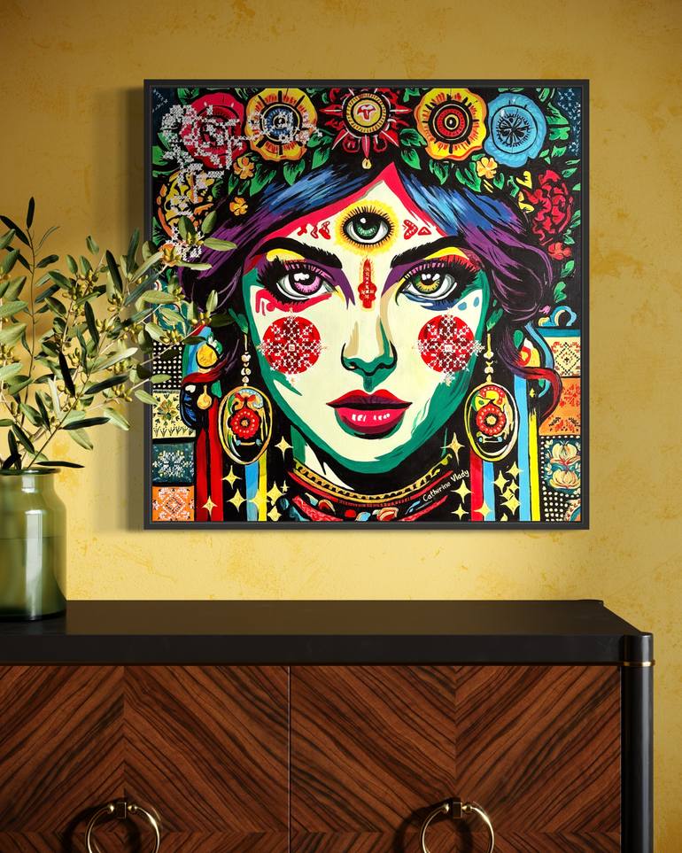 Original Folk Fantasy Painting by Catherine Vlady