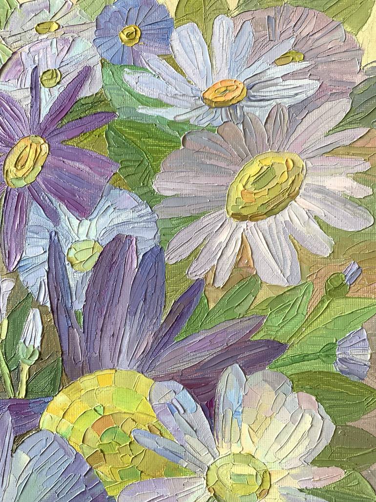 Original Neo-impressionism Floral Painting by Natalia Babotenko