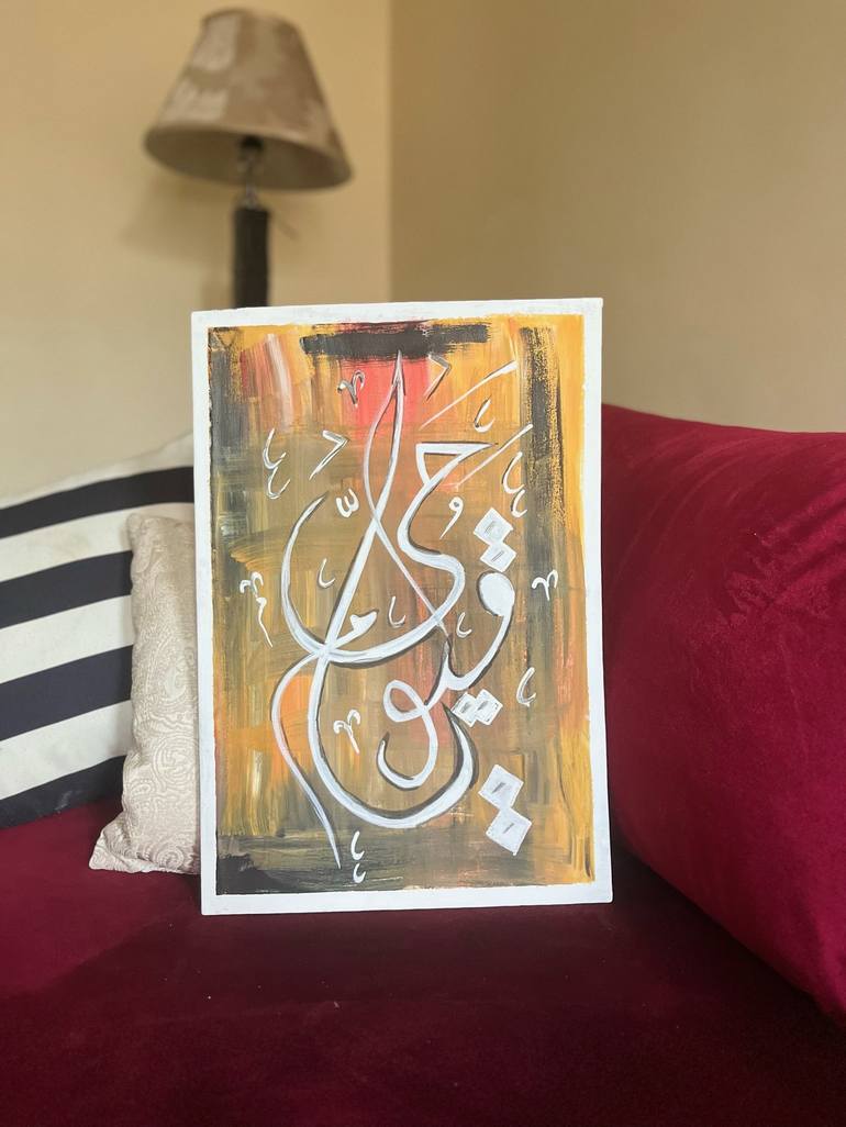 Original Abstract Calligraphy Painting by Canvas waves studio