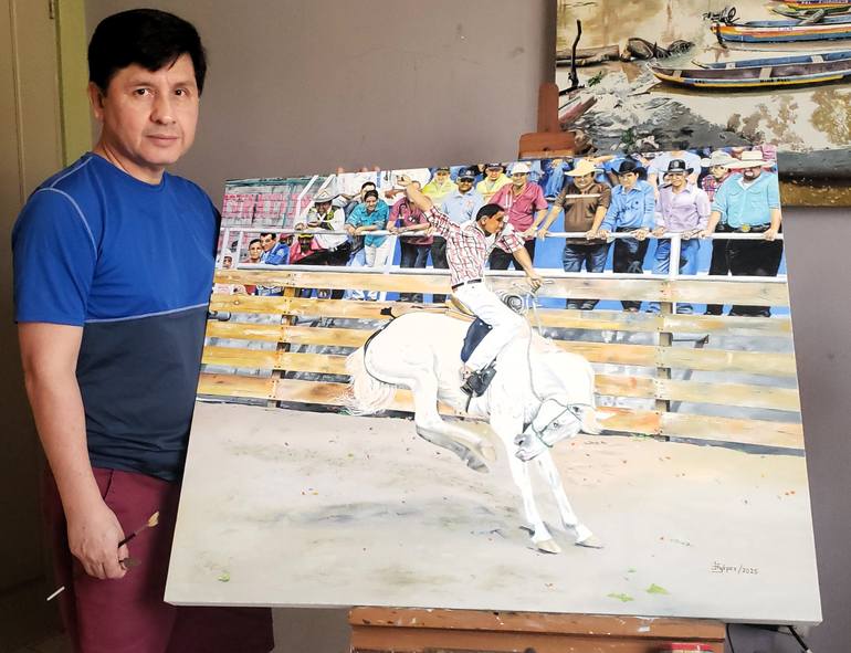 Original Realism Horse Painting by Juan Yépez