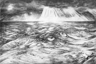 Print of Surrealism Seascape Drawings by P Emerson Williams