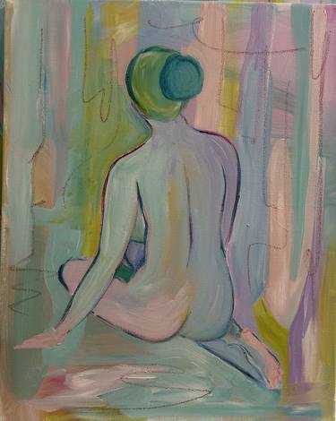 Original Modernism Nude Painting by Laura Haley