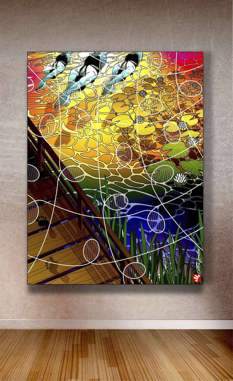Original Contemporary Beach Mixed Media by Cedric Leneutre
