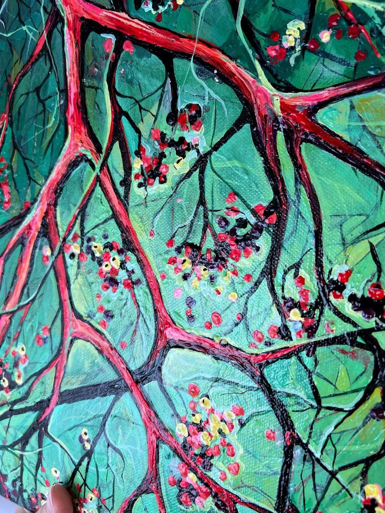 Original Abstract Expressionism Nature Painting by Tina Sai