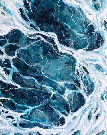 Original Abstract Expressionism Beach Paintings by Tina Sai