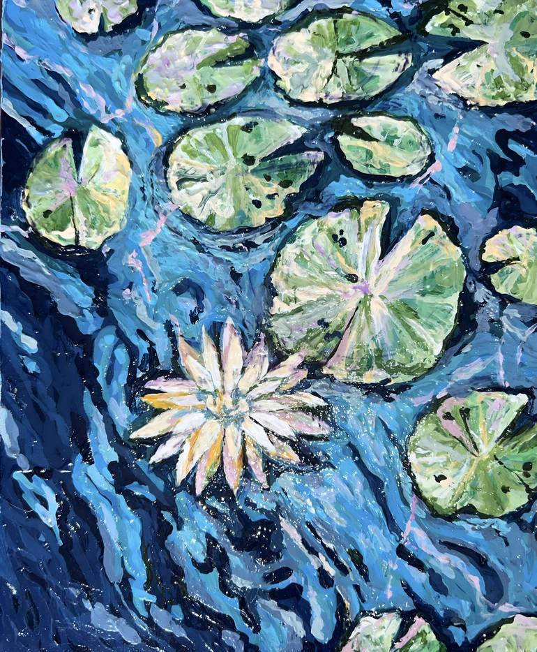 Original Abstract Expressionism Botanic Paintings by Valentine S