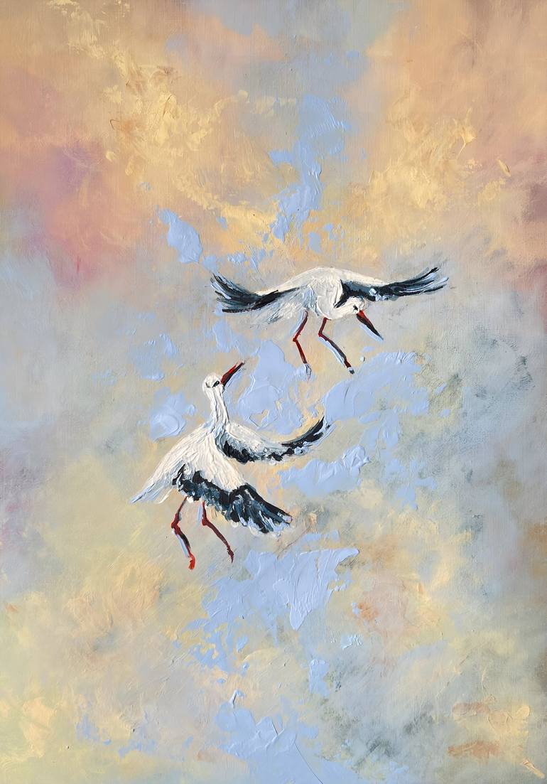 Original Abstract Expressionism Botanic Paintings by Valentine S