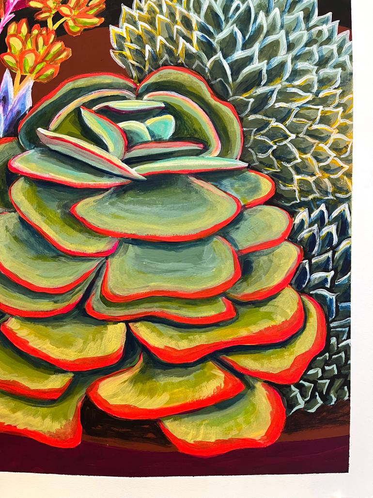 Original Abstract Botanic Painting by Michael Pfleghaar