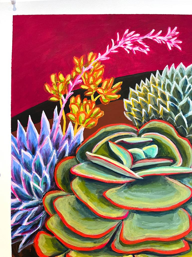 Original Abstract Botanic Painting by Michael Pfleghaar