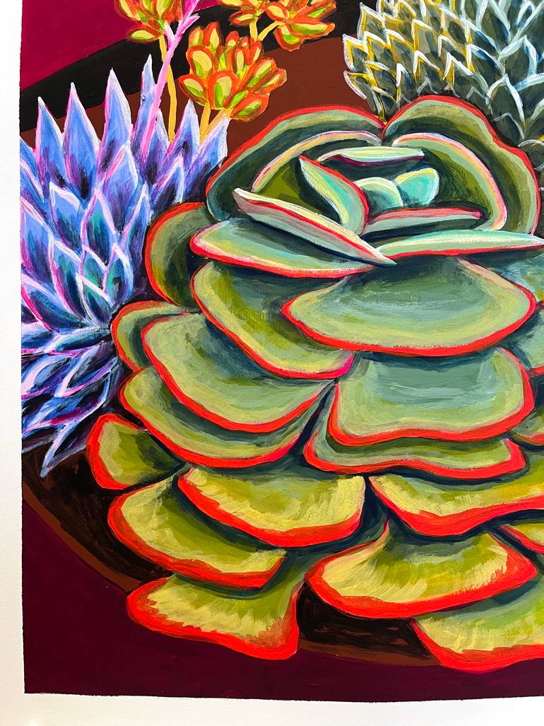 Original Abstract Botanic Painting by Michael Pfleghaar