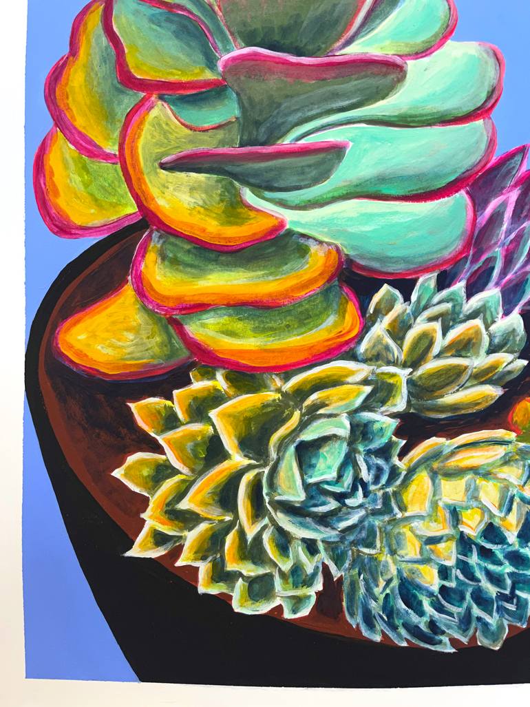 Original Abstract Botanic Painting by Michael Pfleghaar