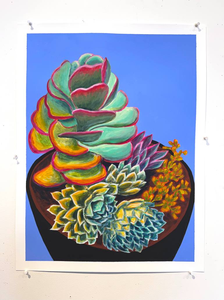 Original Abstract Botanic Painting by Michael Pfleghaar