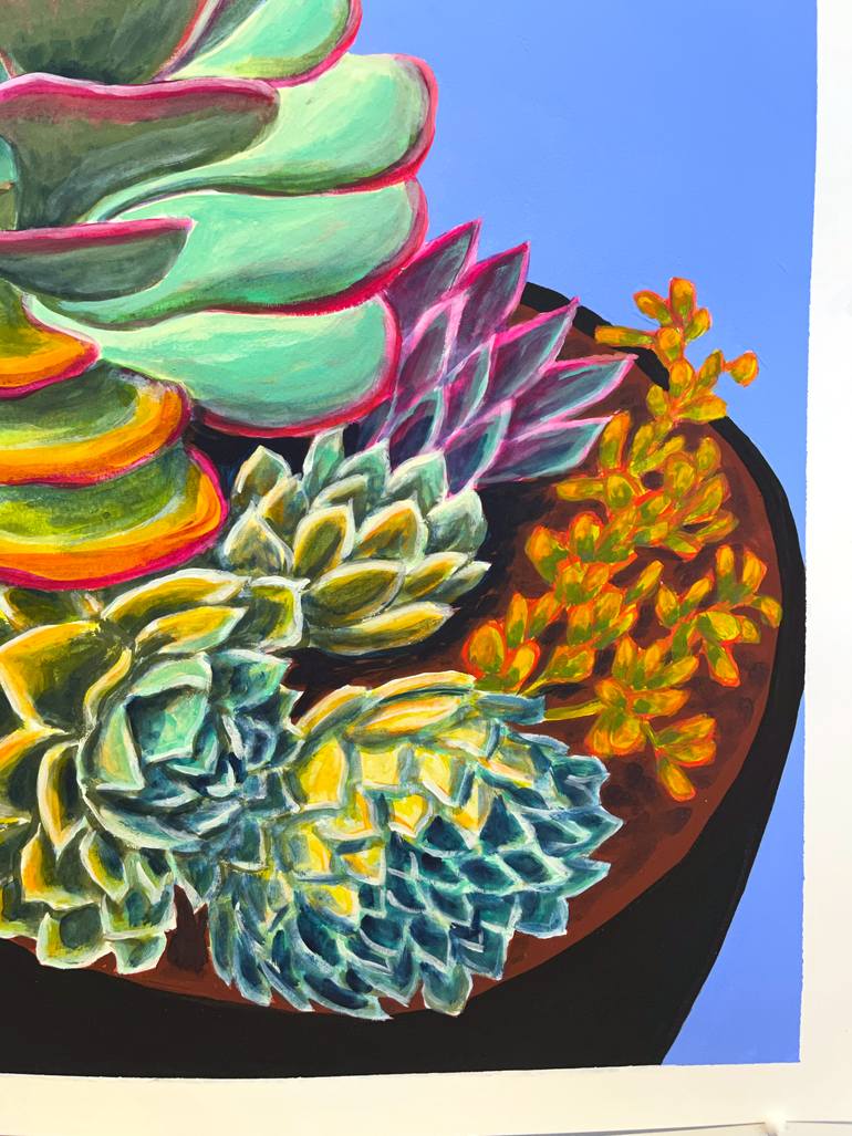 Original Abstract Botanic Painting by Michael Pfleghaar