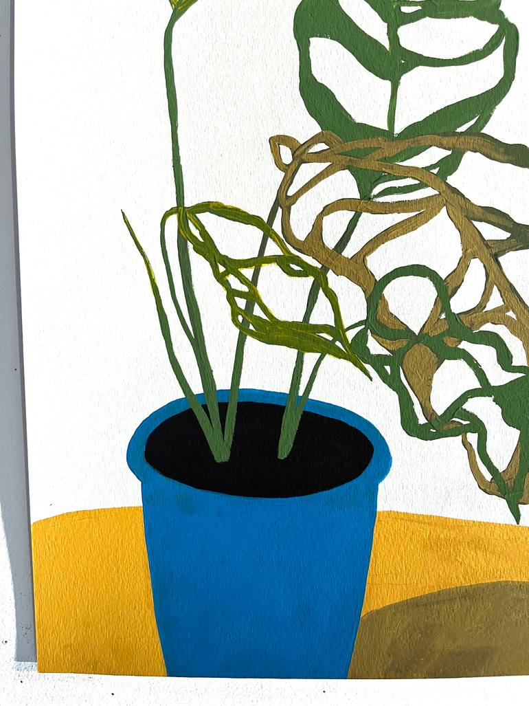 Original Abstract Botanic Painting by Michael Pfleghaar