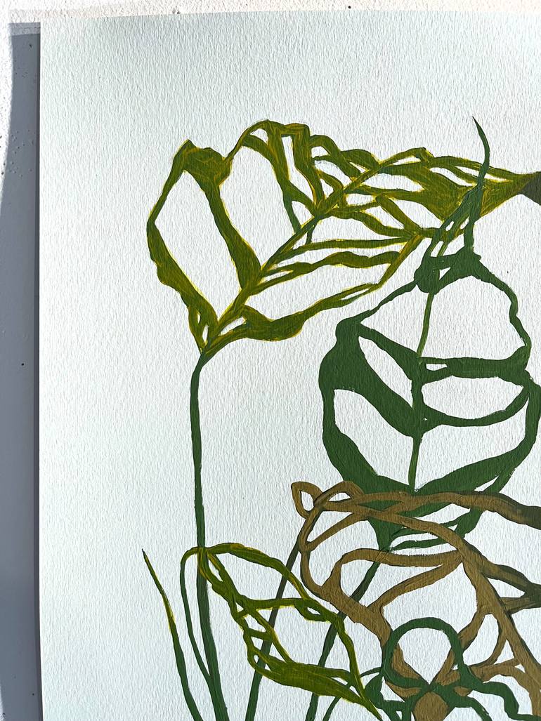 Original Abstract Botanic Painting by Michael Pfleghaar