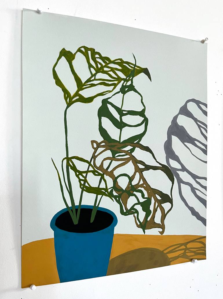 Original Abstract Botanic Painting by Michael Pfleghaar