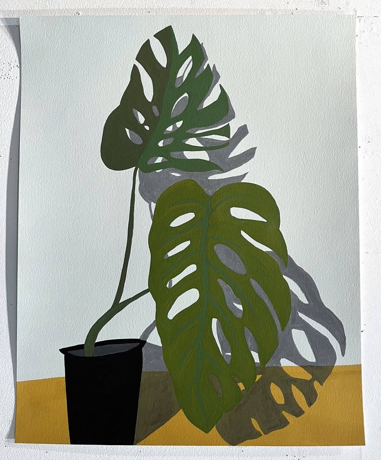 Original Abstract Botanic Painting by Michael Pfleghaar