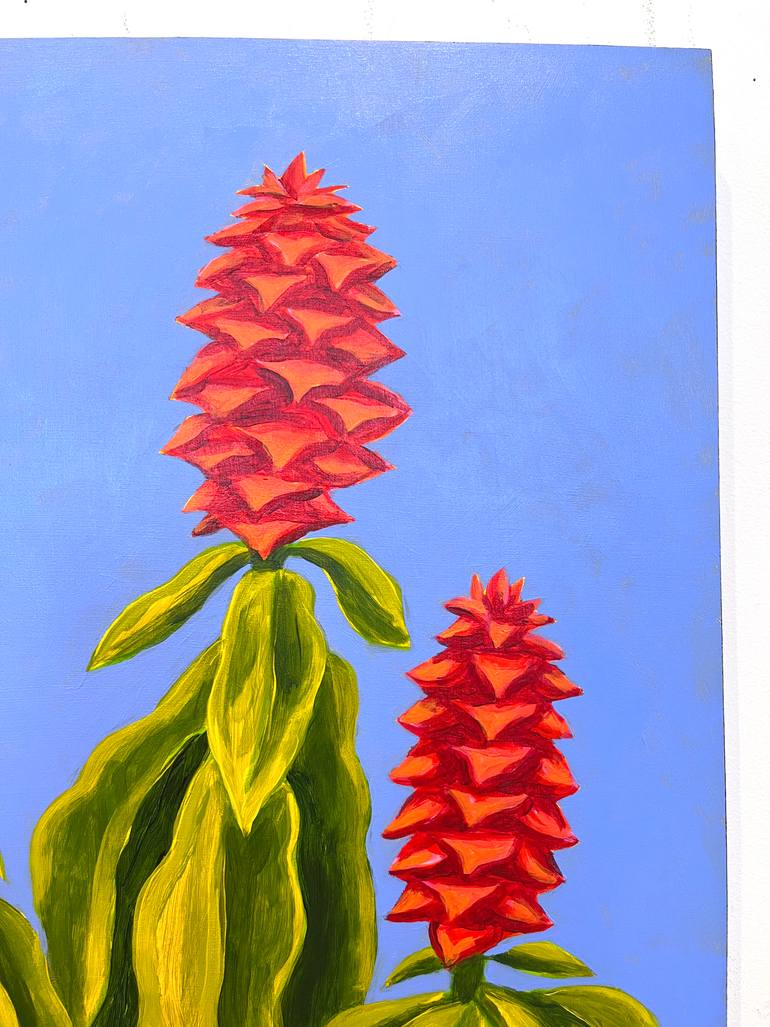 Original Abstract Floral Painting by Michael Pfleghaar