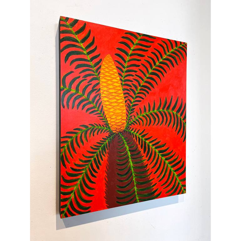 Original Abstract Botanic Painting by Michael Pfleghaar