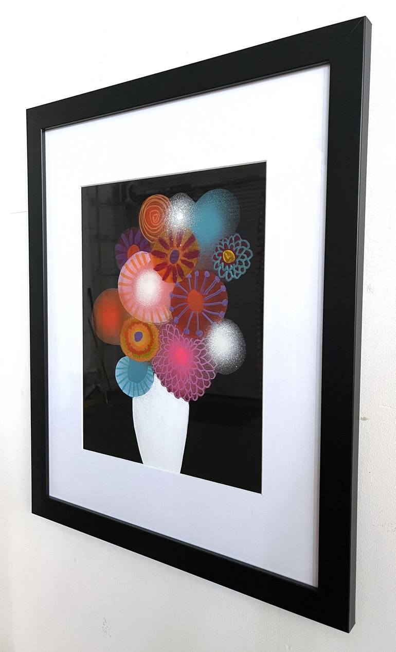 Original Abstract Floral Painting by Michael Pfleghaar