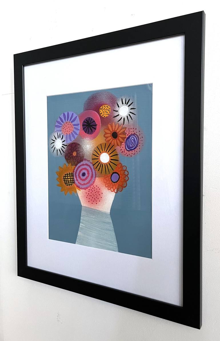 Original Abstract Floral Painting by Michael Pfleghaar