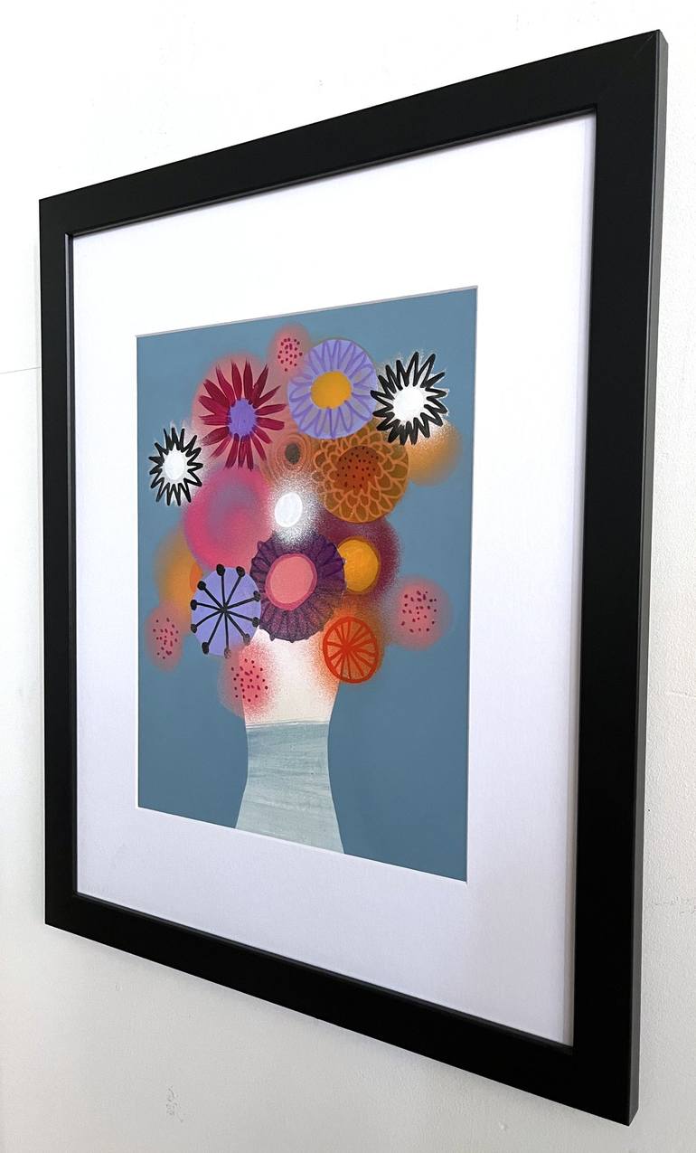 Original Abstract Floral Painting by Michael Pfleghaar