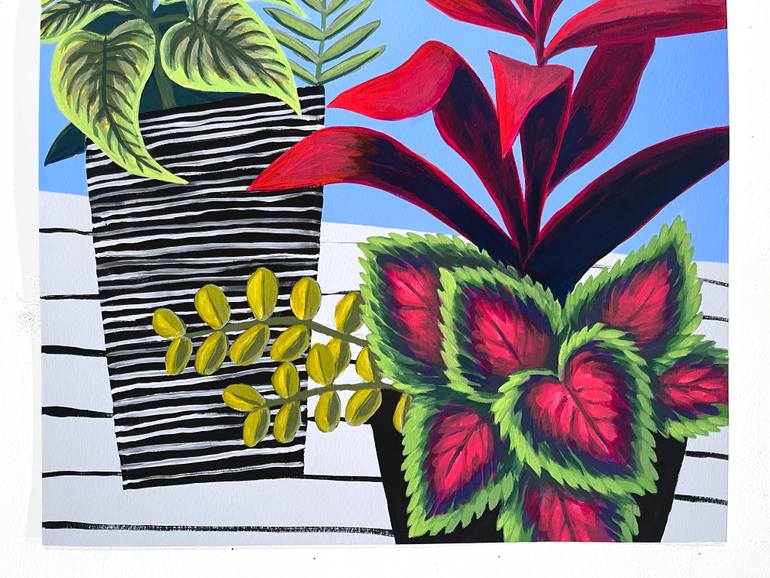 Original Abstract Botanic Painting by Michael Pfleghaar