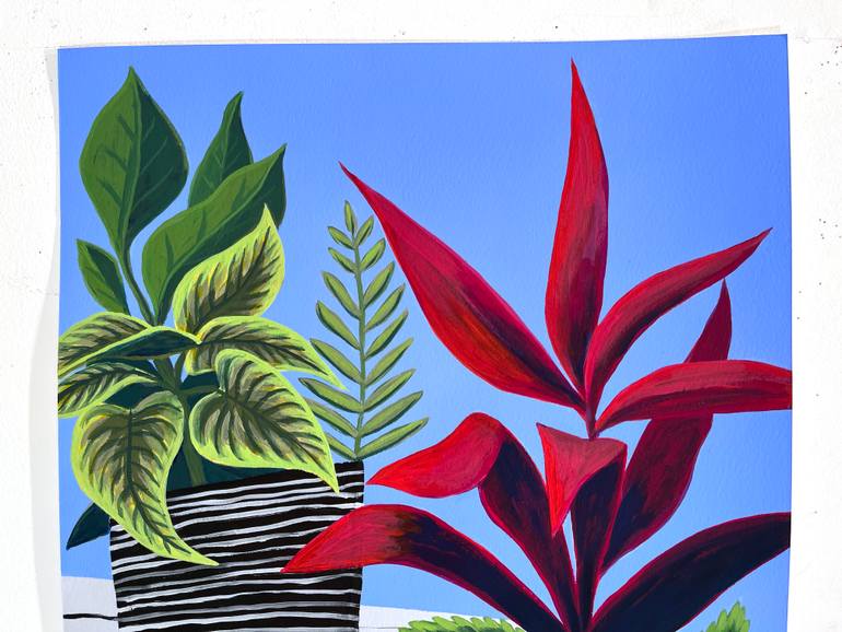 Original Abstract Botanic Painting by Michael Pfleghaar
