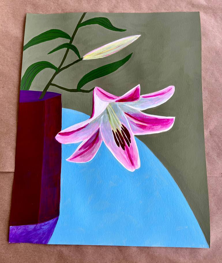 Original Abstract Floral Painting by Michael Pfleghaar