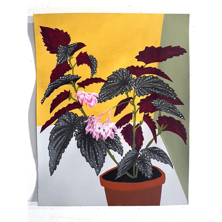 Original Abstract Botanic Painting by Michael Pfleghaar